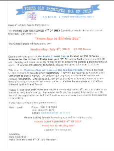 July 4th Parade Application