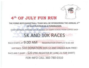 4th Of July Fun Run Forks Washington Chamber Of Commerce