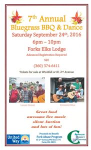 7th Annual Bluegrass BBQ & Dance @ Forks Elks Lodge | Forks | Washington | United States