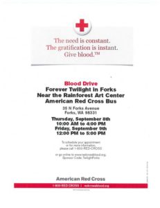 Blood Drive @ American Red Cross | Forks | Washington | United States