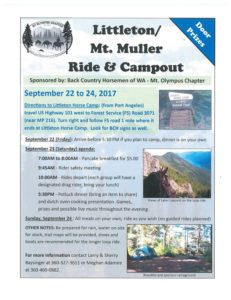 Littleton, Mt.Muller Ride and Camp-out @ Little Horse Camp