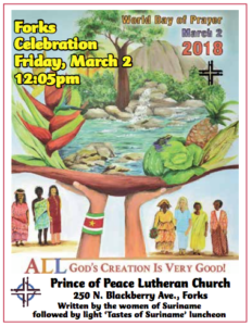 World Day of Prayer @ Prince of Peace Lutheran Church | Forks | Washington | United States