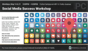 Social Media Success Workshop @ Peninsula College at Forks | Forks | Washington | United States