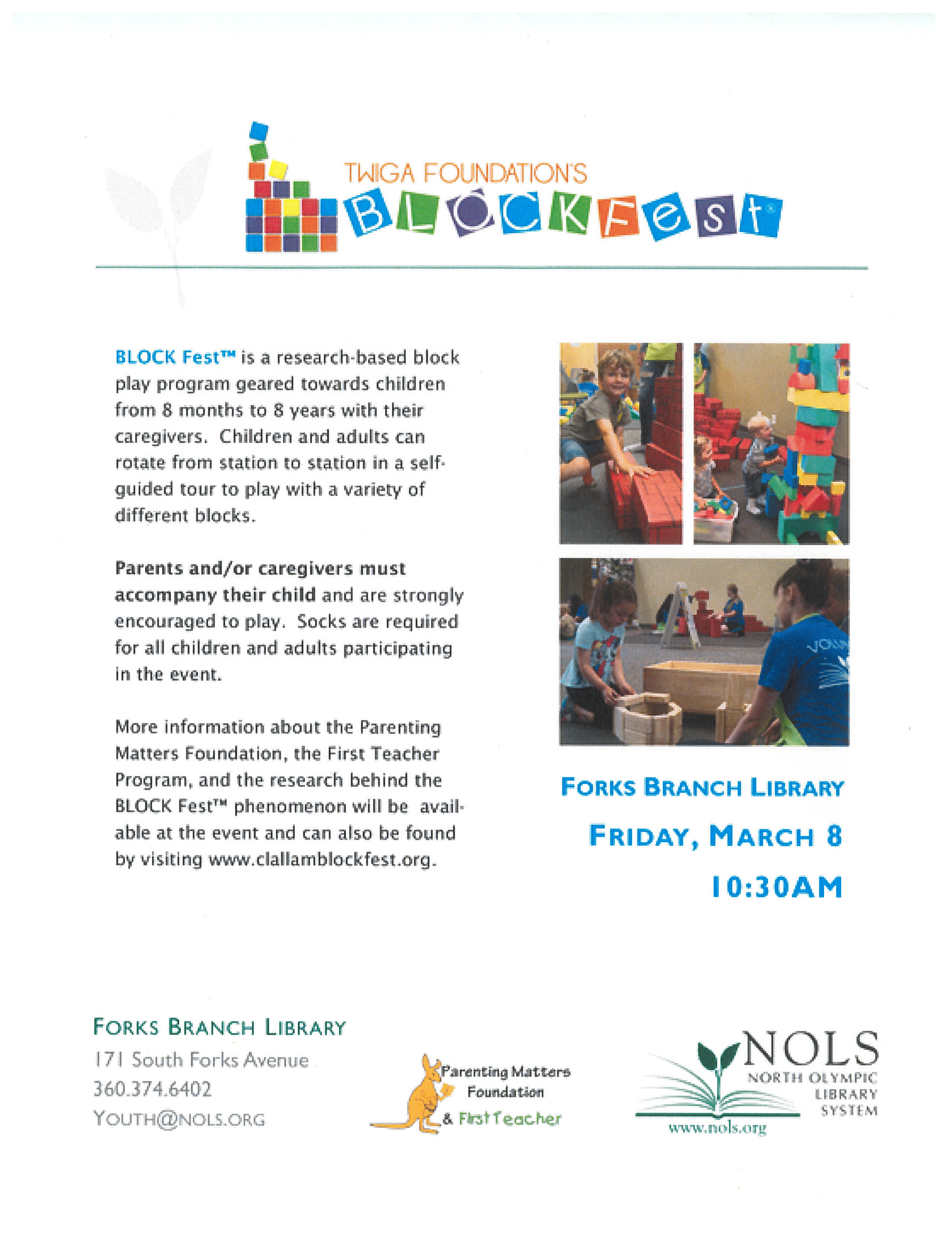 BLOCK Fest @ Forks Branch Library | Forks | Washington | United States