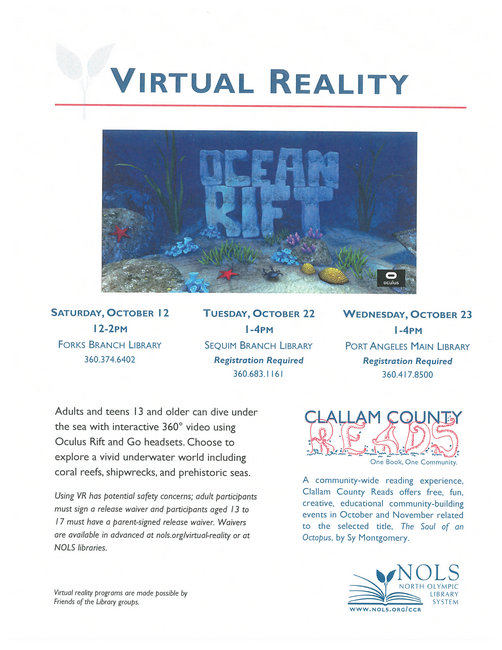 Dive Under the Sea with North Olympic Library @ Forks Branch Library | Forks | Washington | United States