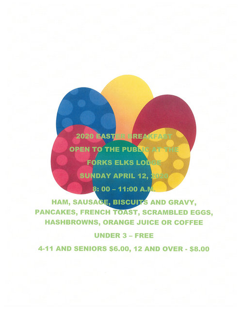Easter Breakfast @ Forks Elks Lodge | Forks | Washington | United States