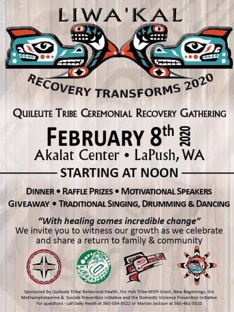Recovery Transforms 2020 @ Akalat Center | La Push | Washington | United States