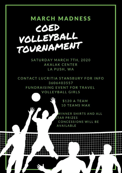 March Madness COED Volleyball Tournament CXL'D @ Akalat Center | La Push | Washington | United States
