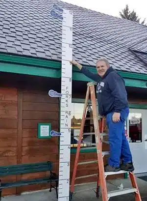 Measuring rain in feet