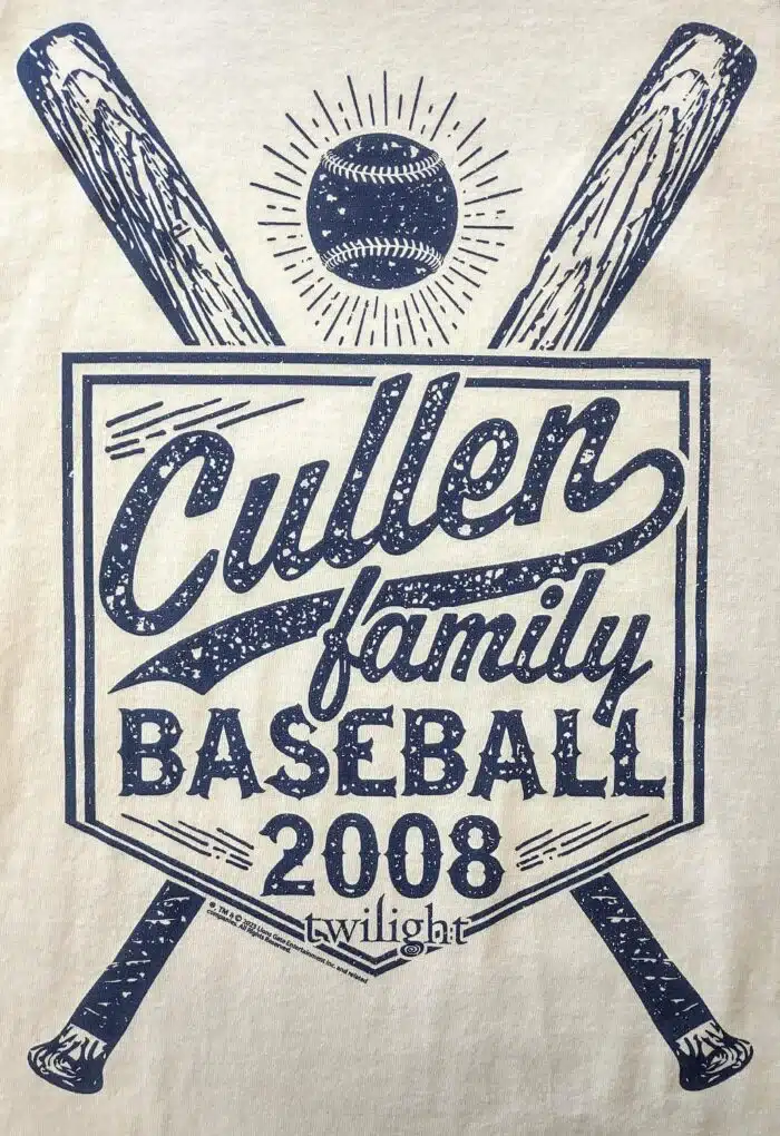 Closeup image of Cullen Family Baseball t-shirt